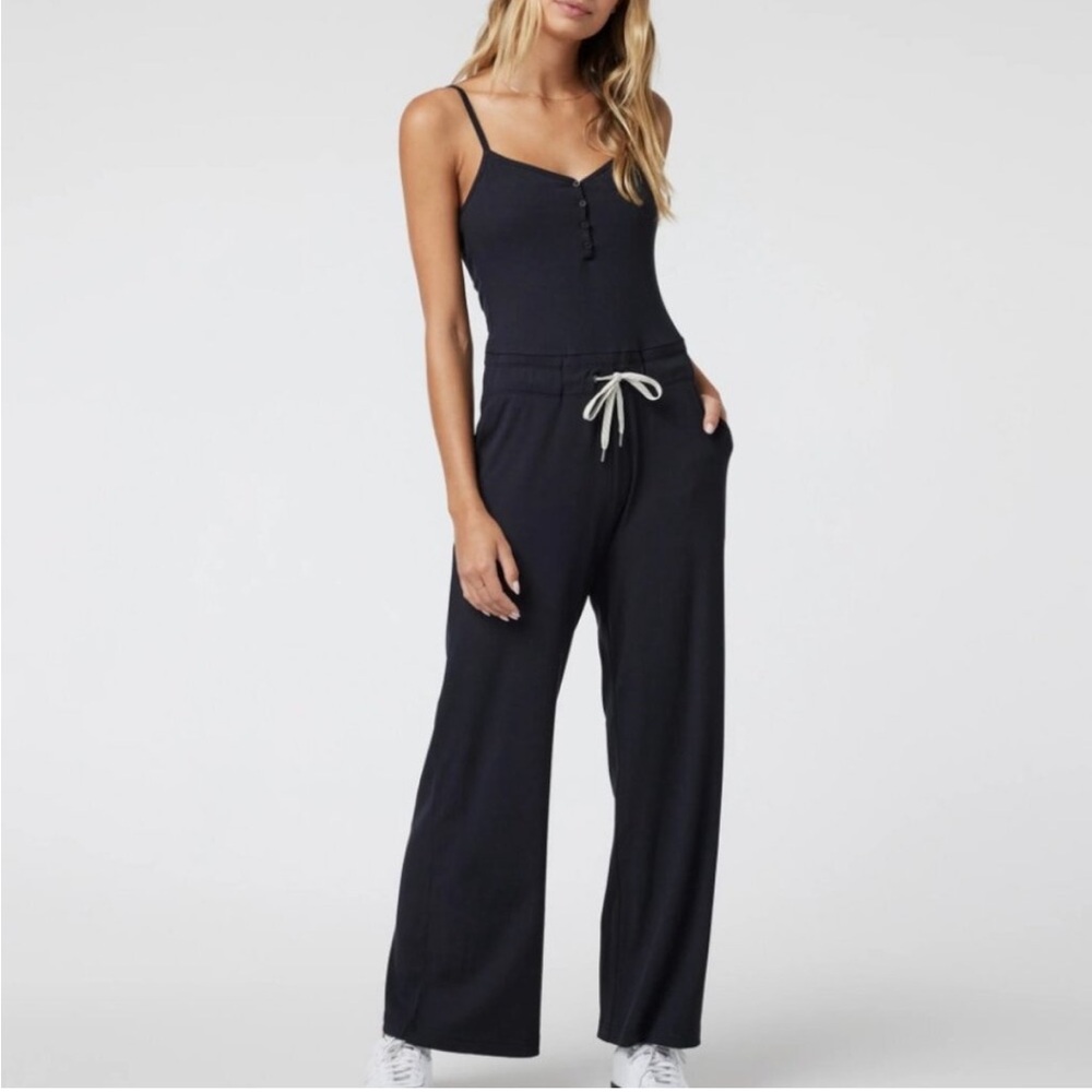 Vuori Pose Henley Jumpsuit Black XS